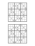Two Sudoku Puzzles Printed On One Page